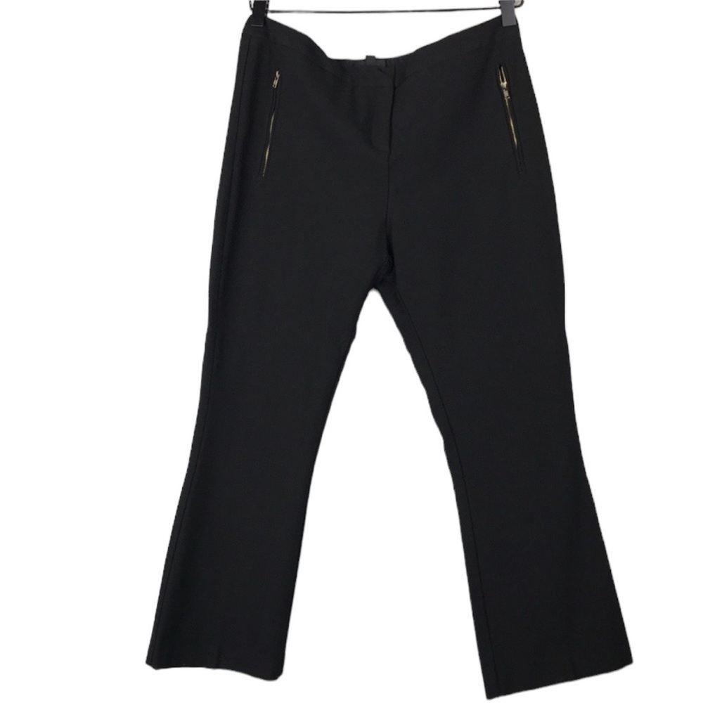 ASOS black kick flare crop dress pants